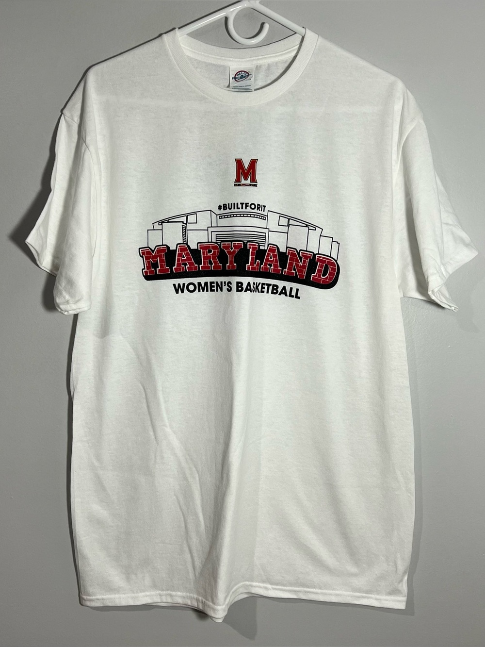 Maryland Terrapins Women’s College Basketball Starry White T-Shirt Adult Large